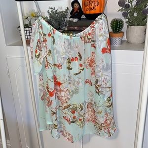 Off the shoulder Mint green Buffalo top